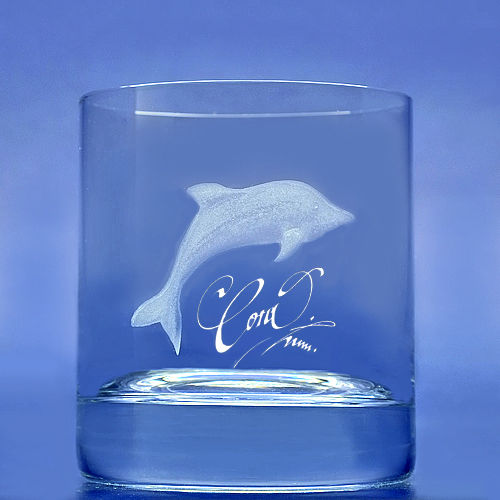 Whiskyglas Paris mit Delphin