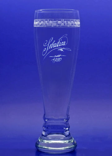 Weizenbierglas Bavaria 0,5 ltr. mit Dekor
