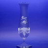 Kleine Vase Floero mit geschliffenem Blütenkranz