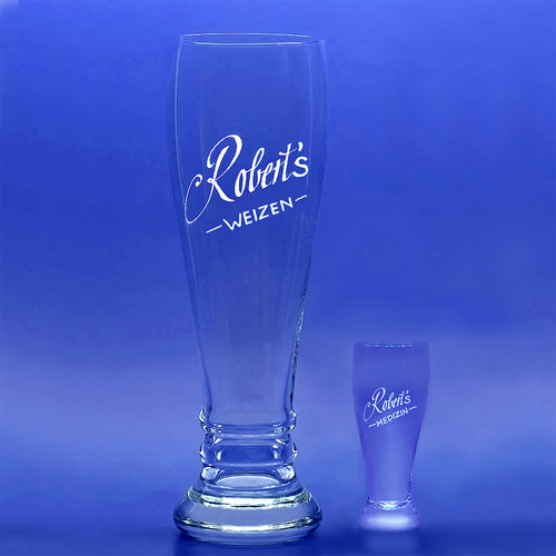Weizenbierglas Bavaria mit Schnapsglas