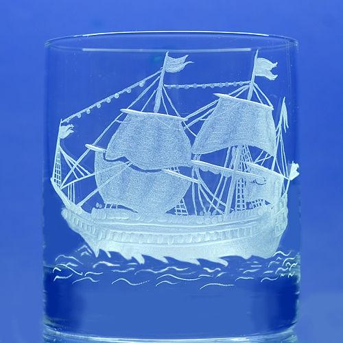 Whiskyglas mit Schiff 6
