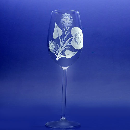 Weißweinglas Diva mit Dekor