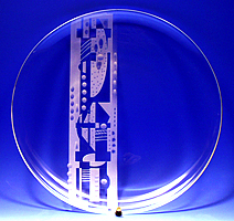 Glasteller mit Design